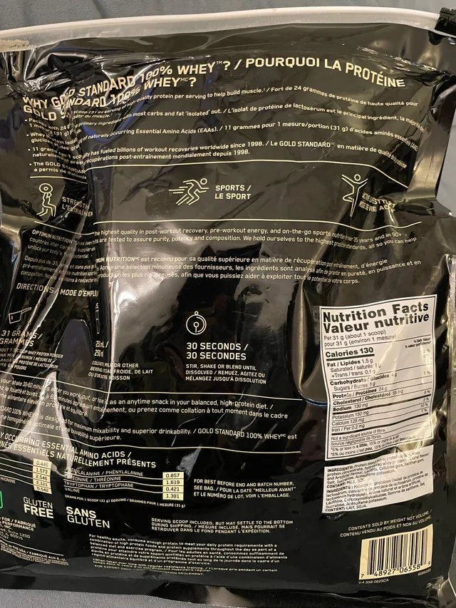 Gold standard 100% whey protein powder vanilla ice cream flavour image indicator(2)