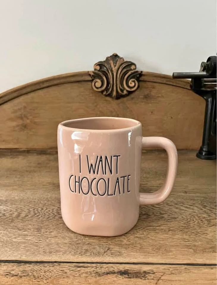 Rae Dunn I Want Chocolate Mug