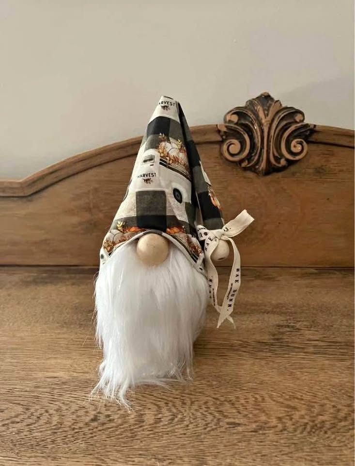 Home Made Gnome with Rae Dunn Ribbon