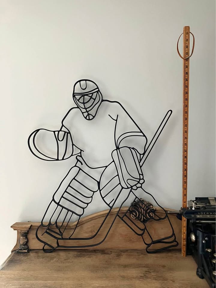Hockey Goalie Metal Wall Décor 29.25"High