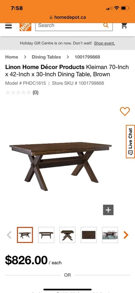 Dining table dark brown image indicator(3)