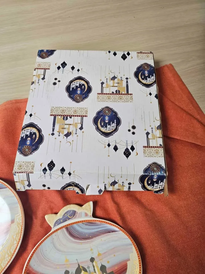 Ramadan 3 round plate set NEW image indicator(8)