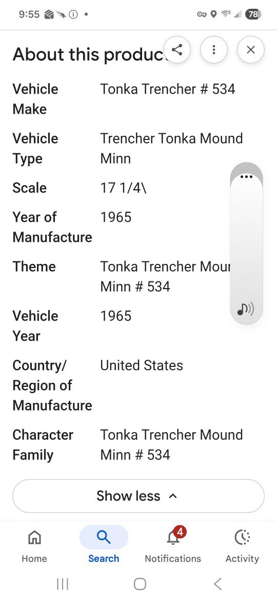 Vintage Tonka Trencher 1965 #534 - photo 5