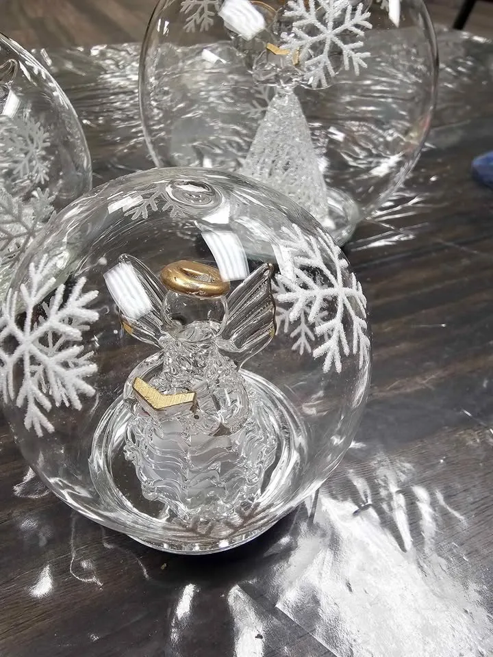 Led glass angel globe set of 3 image indicator(2)