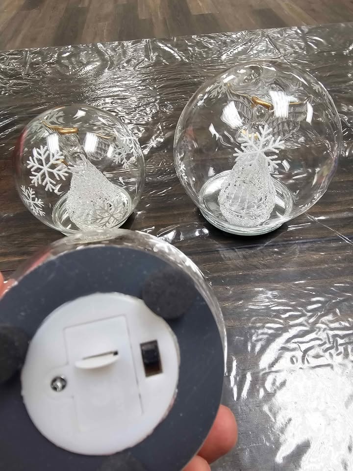 Led glass angel globe set of 3 - photo 3