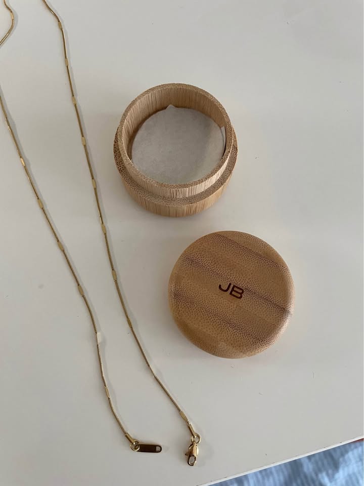 Jenny Bird Micro Snake Chain necklace and Bamboo Storage Box. - photo 3