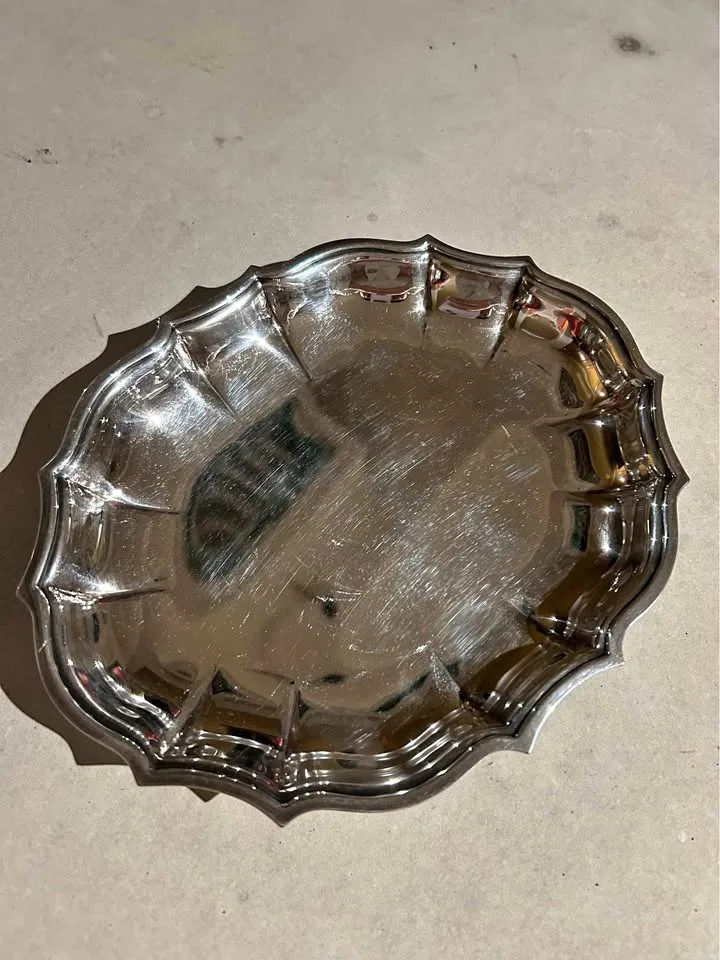 Vintage Oneida Trinket Tray E.P. Brass Decorative Catch All Tray