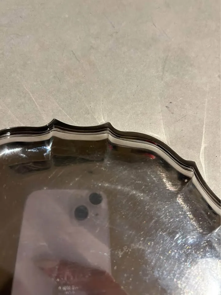 Vintage Oneida Trinket Tray E.P. Brass Decorative Catch All Tray image indicator(4)