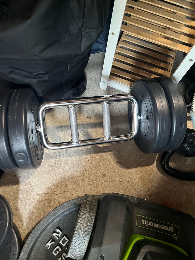 Cap Barbell Olympic Triceps Bar with Weights - photo 3