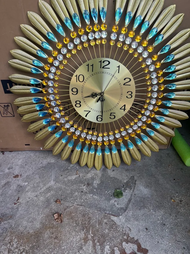 Gold Jeweled Wall Clock thumbnail