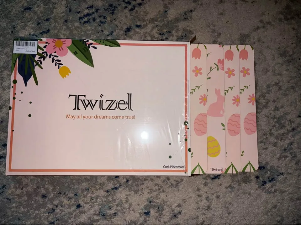 New Cute Egg Cork Placemat Set of 4 - 16"x12" image indicator(2)