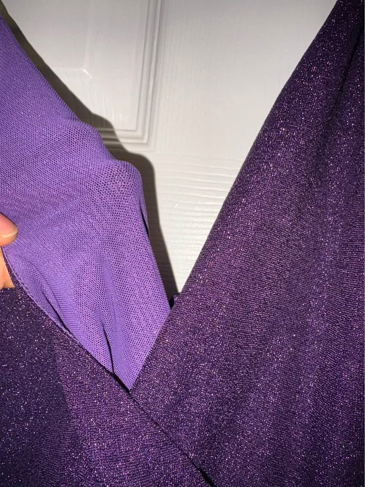 Brand new purple Glitter Dress - Size L - photo 3