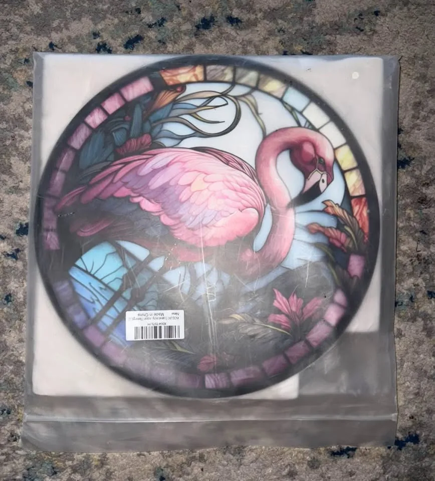 New Flamingo Stained Glass Wall Hanging/ Wall Decor image indicator(6)