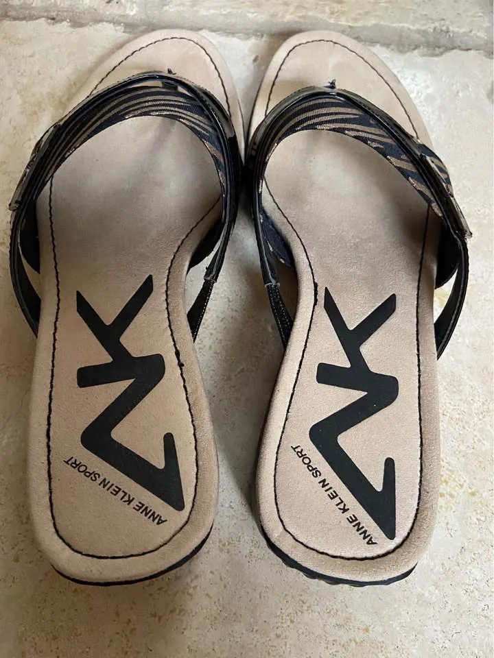 Women’s Anne Klein Zebra Print Sandals, Size 8.5 image indicator(6)