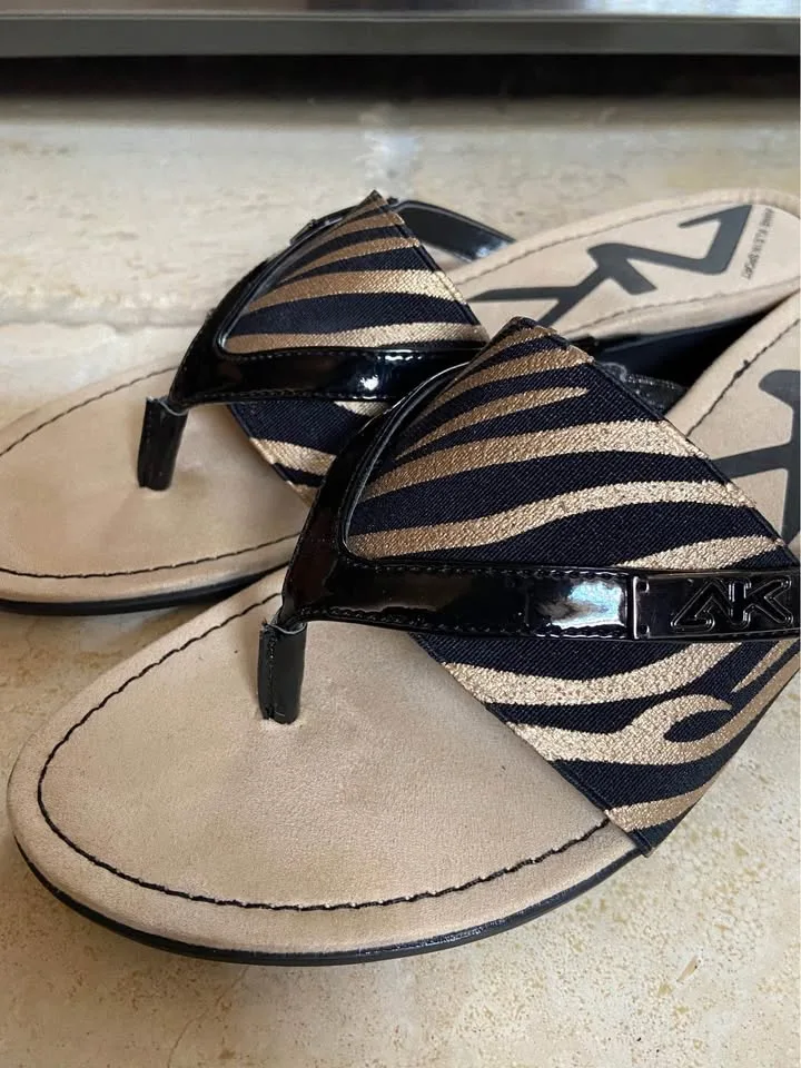 Women’s Anne Klein Zebra Print Sandals, Size 8.5 image indicator(7)