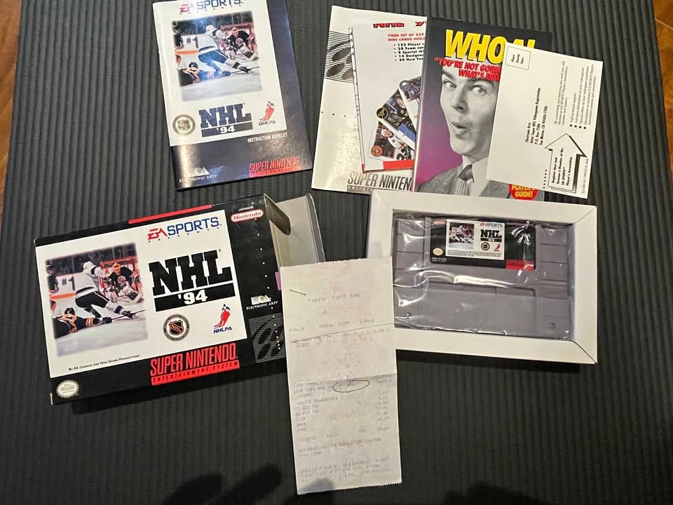 SNES NHL 94, CIB in Near-Perfect Condition