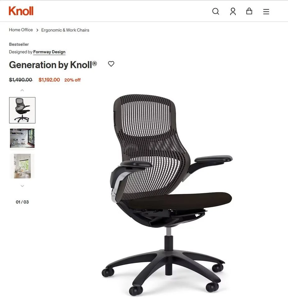 Knoll Generation Office Chair - Espresso Back image indicator(2)