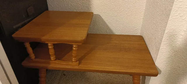 Vintage two tier side table image indicator(2)