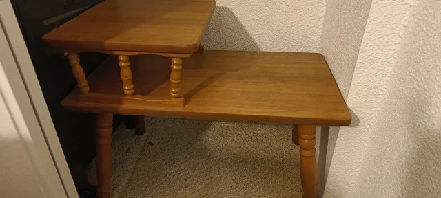 Vintage two tier side table image indicator(3)