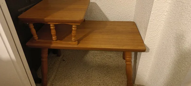 Vintage two tier side table image indicator(4)