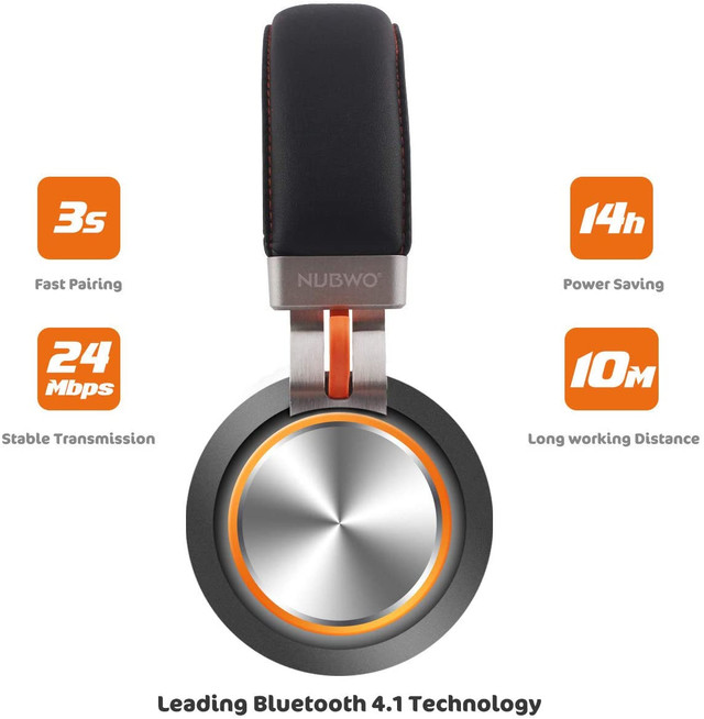 NUBWO Bluetooth Headphones, Wireless with Microphone Cell - photo 2