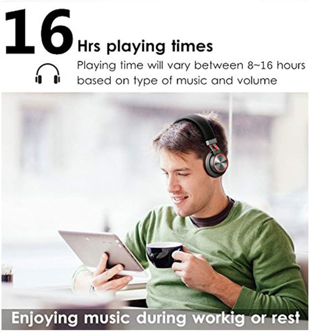 NUBWO Bluetooth Headphones, Wireless with Microphone Cell - photo 5