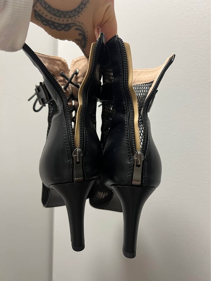 Latin dance heels 3 inch black size 8.5 dance boots - photo 3