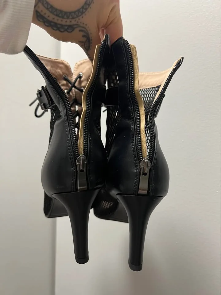 Latin dance heels 3 inch black size 8.5 dance boots image indicator(3)