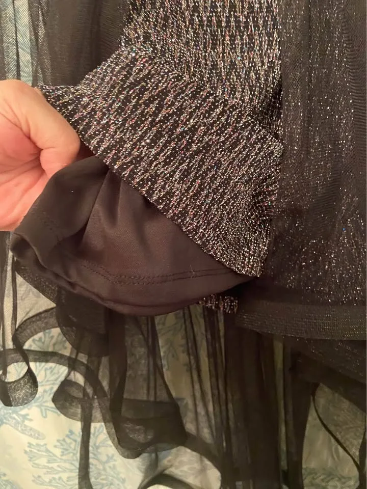 Girl’s fancy black sparkly dress, size 12. *Excellent Condition! image indicator(8)