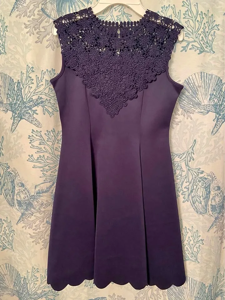 Girl’s navy blue dress, size14 thumbnail