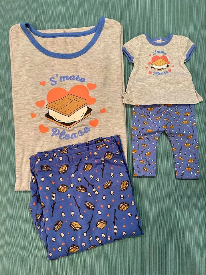 AG Girl’s S’more Fun Pajamas, XL, with matching doll PJ’s thumbnail