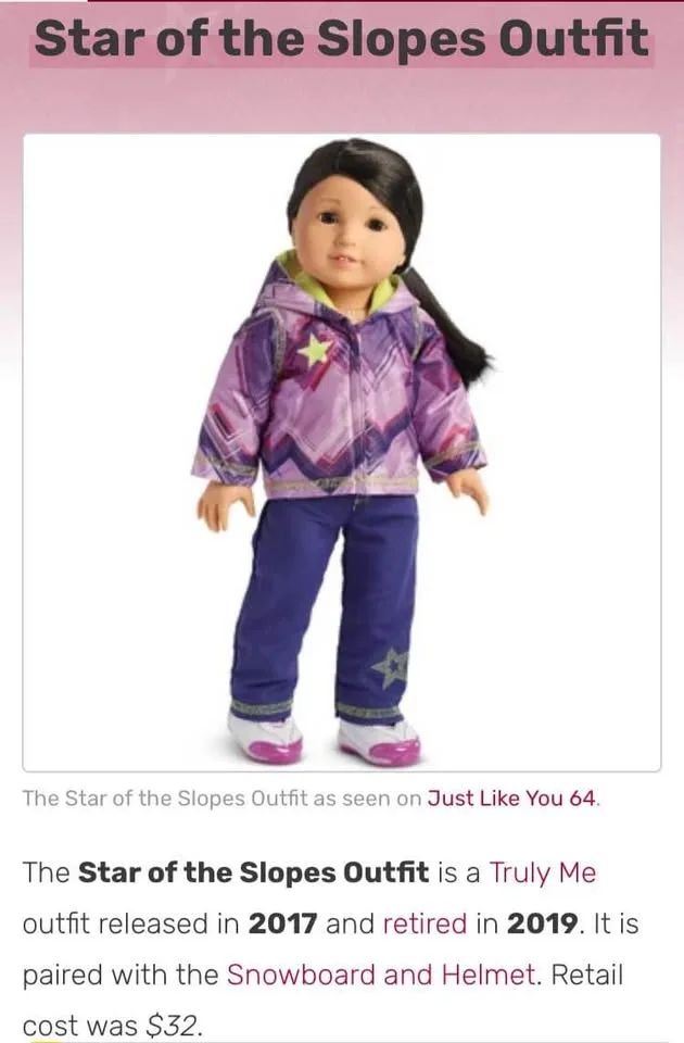 American Girl Doll Clothing…Star Of The Slopes Outfit. image indicator(6)