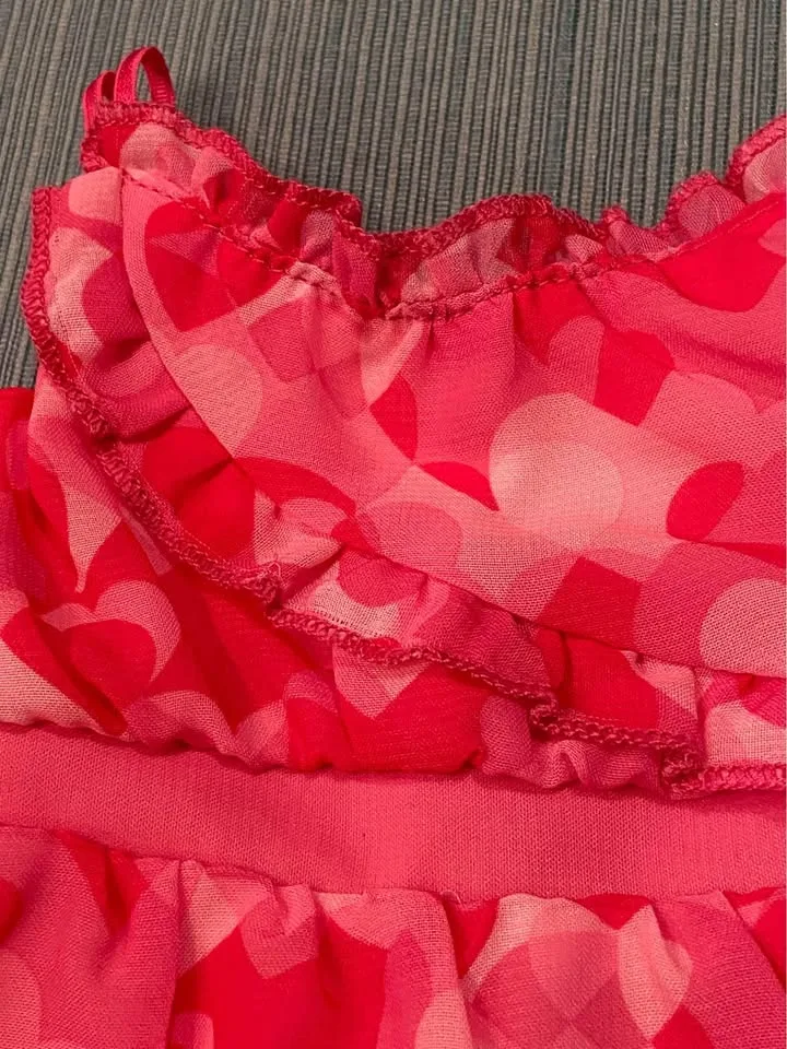 American Girl Doll Clothing…Red Hearts Ruffle Outfit image indicator(4)