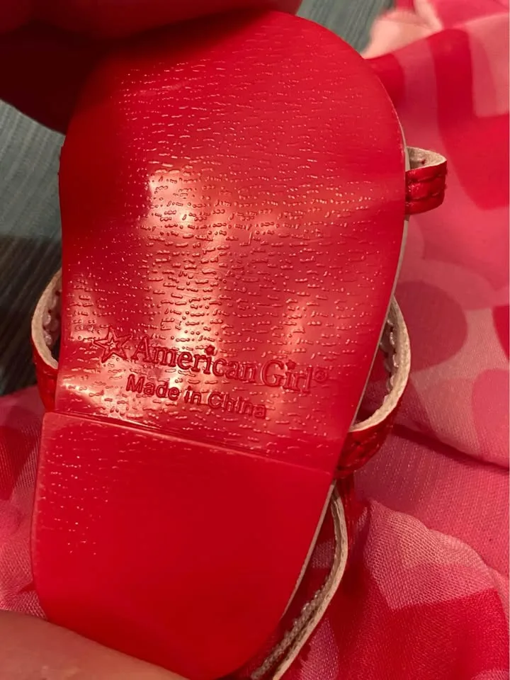 American Girl Doll Clothing…Red Hearts Ruffle Outfit image indicator(6)