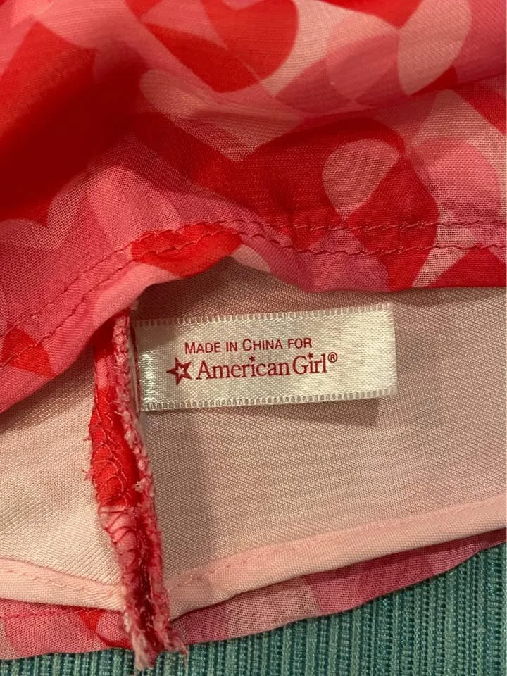 American Girl Doll Clothing…Red Hearts Ruffle Outfit image indicator(7)