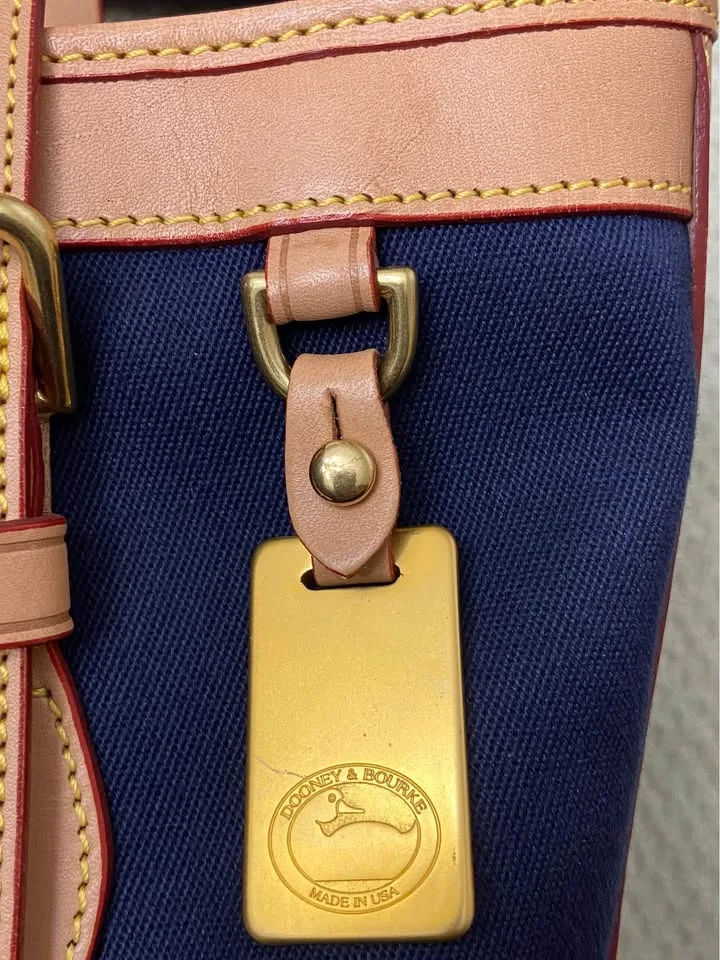 Dooney & Bourke Cabriolet Bucket Bag, in Navy Blue/Tan image indicator(5)