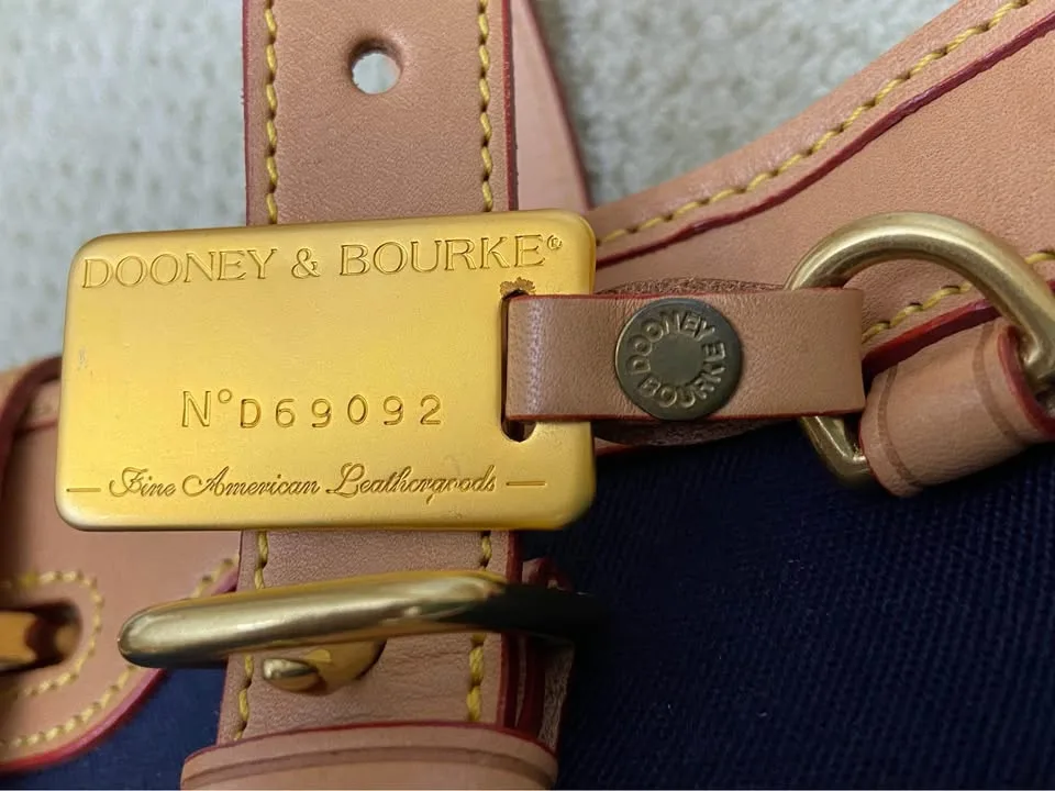 Dooney & Bourke Cabriolet Bucket Bag, in Navy Blue/Tan image indicator(6)