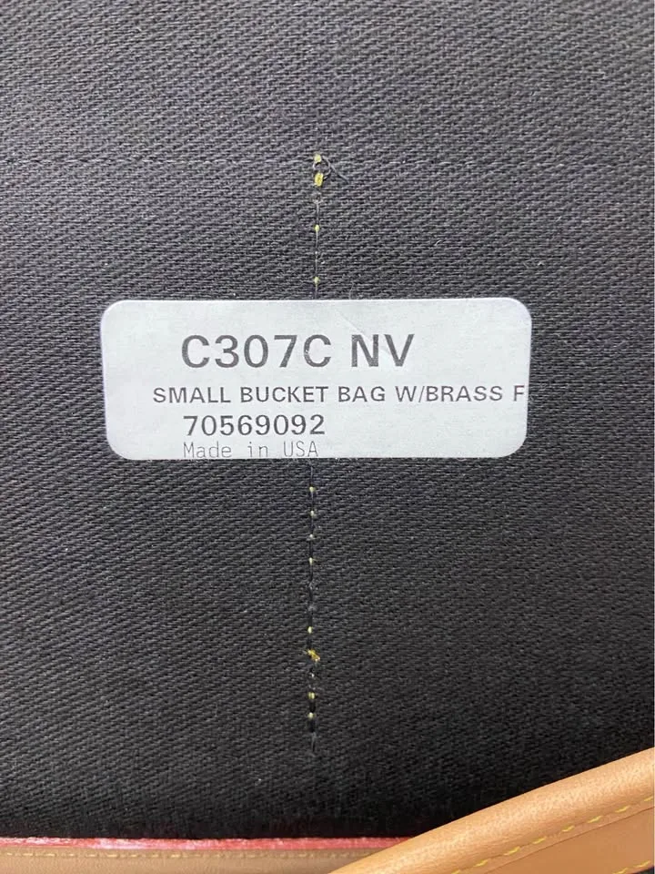 Dooney & Bourke Cabriolet Bucket Bag, in Navy Blue/Tan image indicator(7)