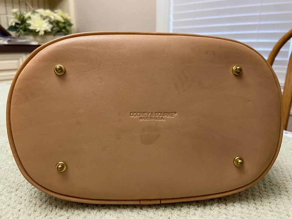 Dooney & Bourke Cabriolet Bucket Bag, in Navy Blue/Tan image indicator(10)