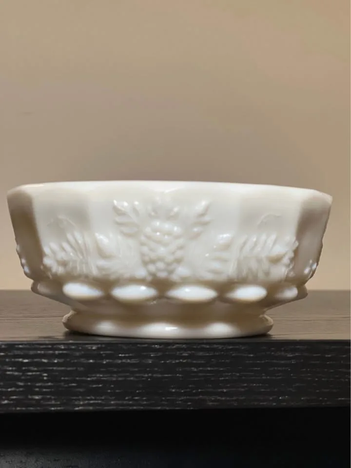 Westmoreland Paneled Grape Milk Glass Bowl image indicator(2)