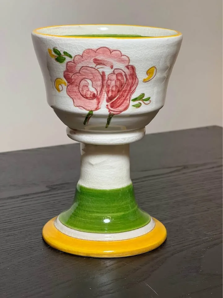 Vintage Stangl Wild Rose Goblets image indicator(9)