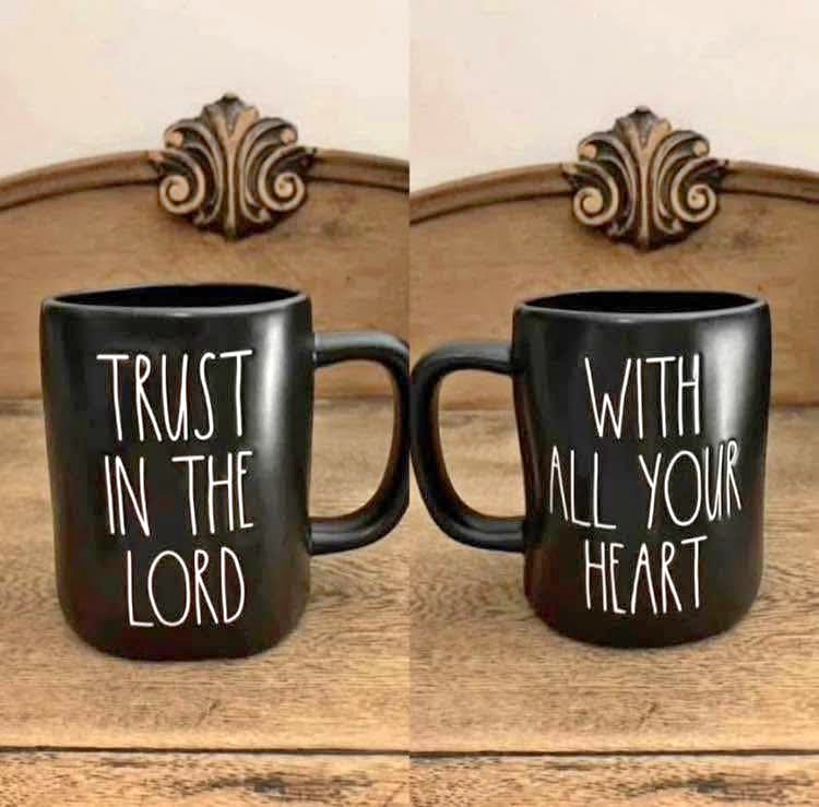 Rae Dunn Trust in the Lord Double Sided Mug