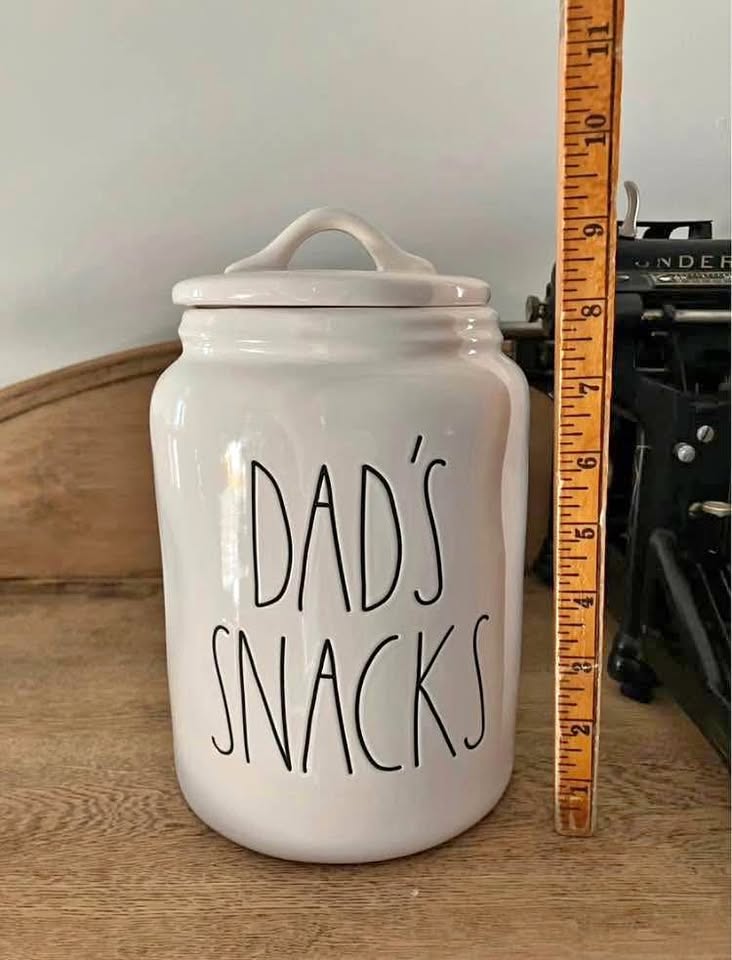 Rae Dunn Dad's Snacks Canister