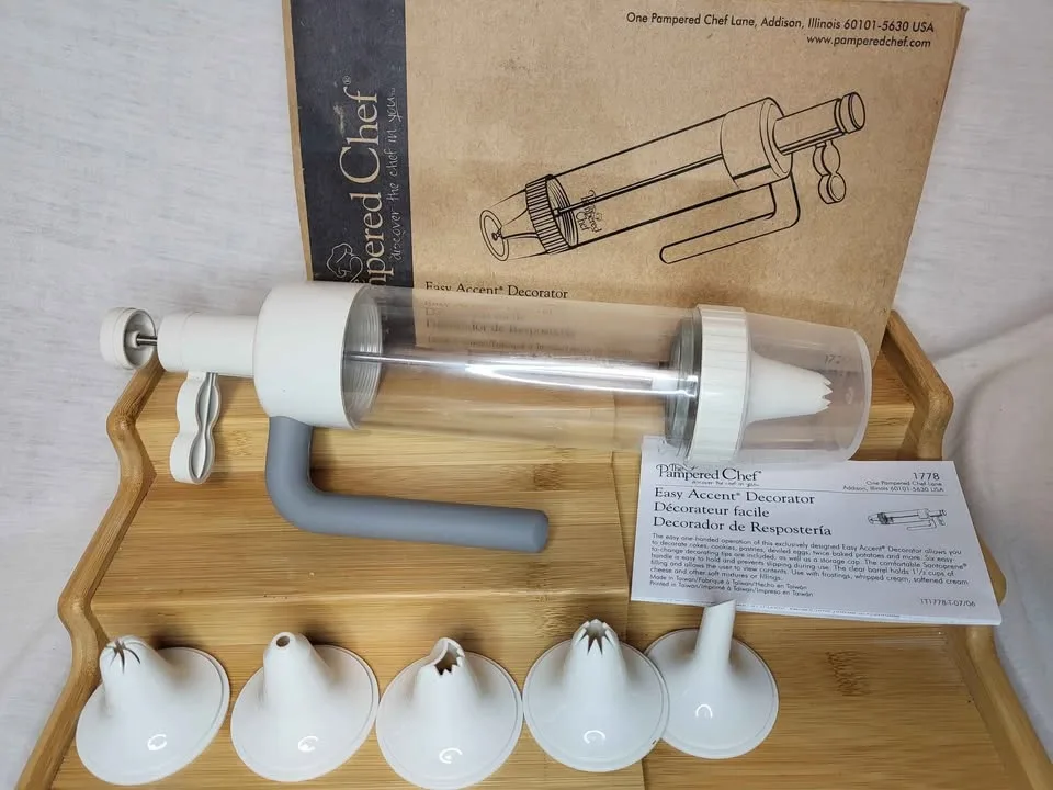 COMPLETE! Pampered Chef easy Accent Decorator image indicator(2)