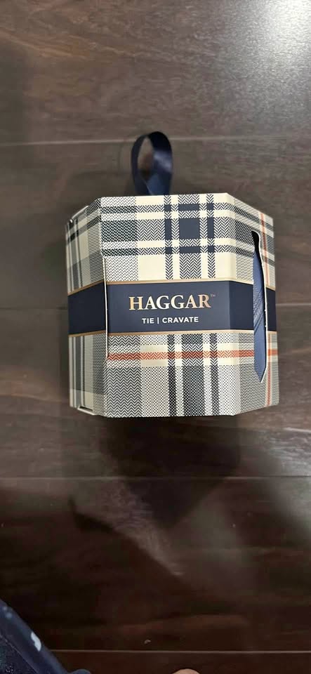 HAGGAR BLUE TIE
