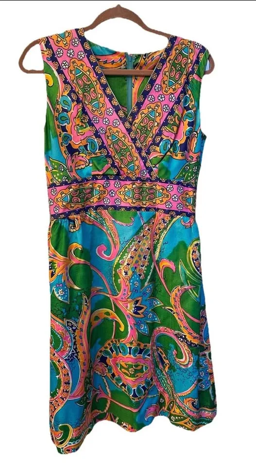 Vintage George Small New York Boho Dress Size 14 image indicator(2)