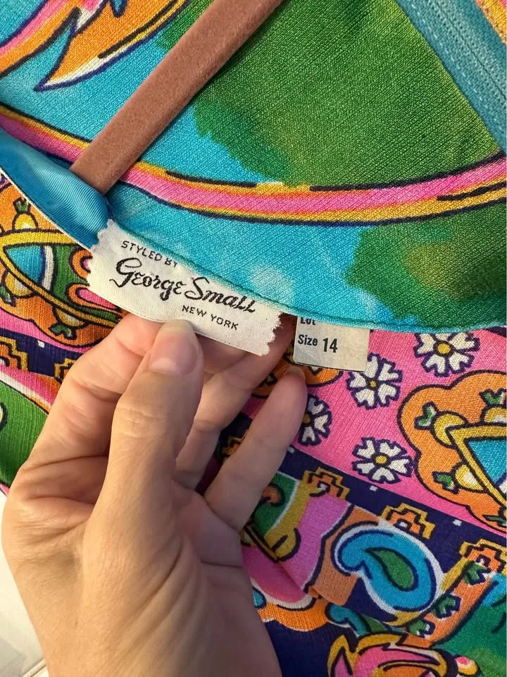 Vintage George Small New York Boho Dress Size 14 image indicator(4)