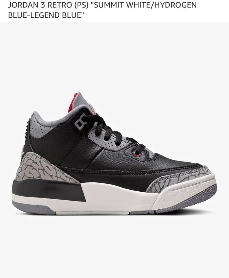 Pre owned jordan 3 retro toddler size 5,5