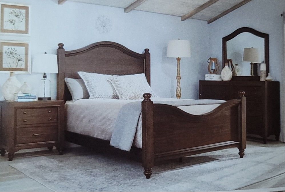 4PC Queen Bed Set with Adjustable Base- Raymour And Flanigan