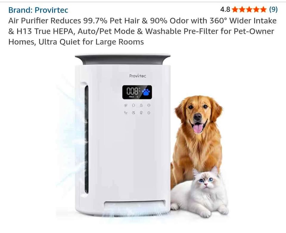 1500sqft Air Purifier with Pet Filtration - New